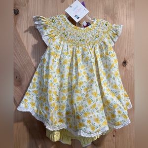 Sweet LaRose Smocked diaper set